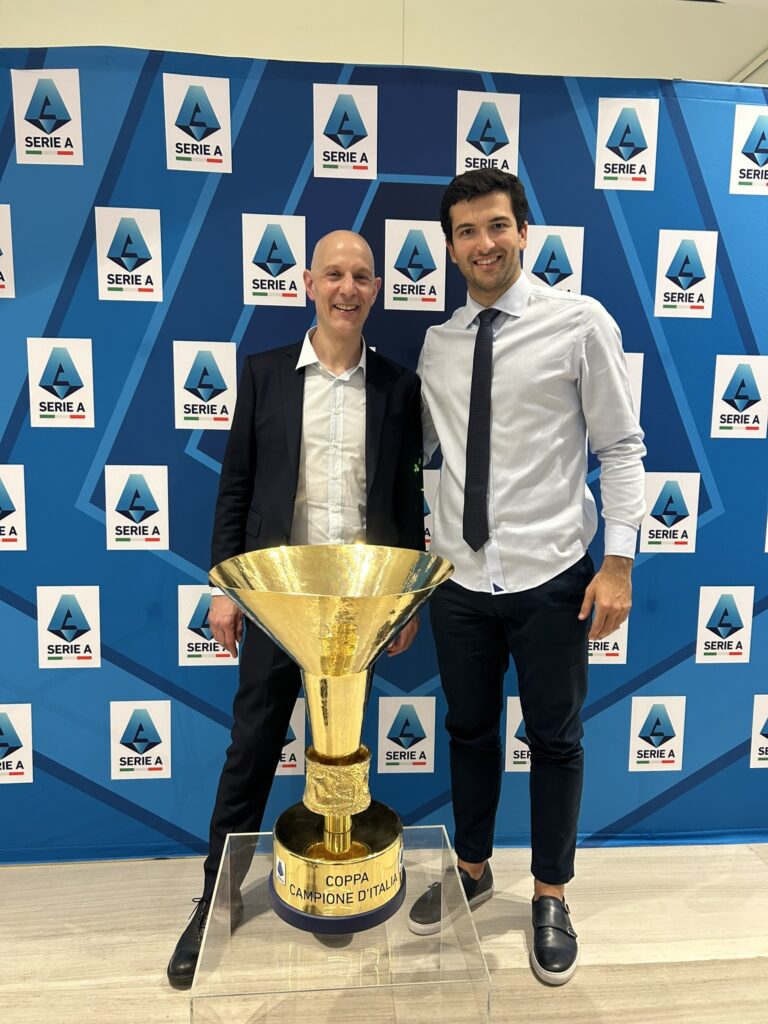 Vassil Kokali with Andy Mitchell, former Lega Serie A USA manager, at the Istituto Italiano di Cultura Miami